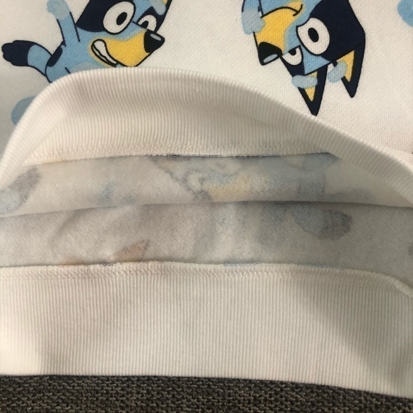 MOOSE Bluey Bingo Long Toddler Boys Sleeve Pullover Sweatshirt White 5T - Picture 9 of 13